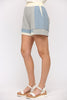 Slate Blue Texture Knit Shorts