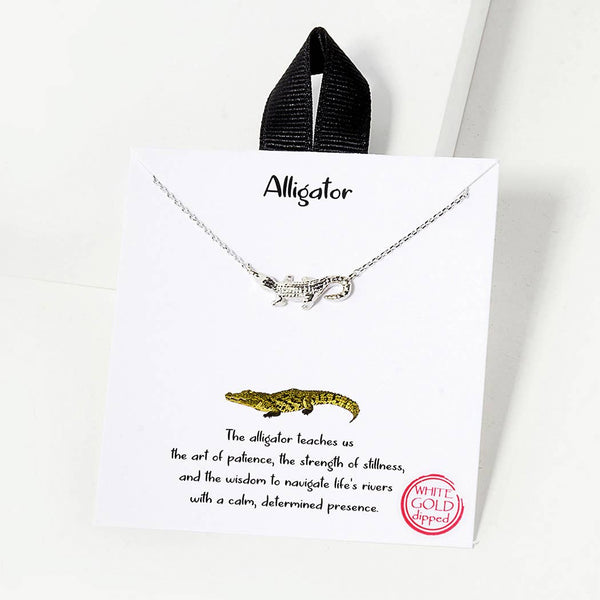 Alligator dainty necklace