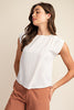 White Pleated Draped Blouse