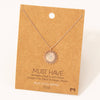 Circle Sun Shine Ray Pendant Necklace