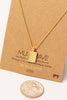 Gold Dipped Mesh Rectangle Pendant Necklace