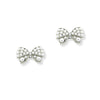 Ribbon bow Pearl Stud Earring