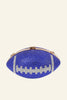 Rhinestone Encrusted Football Clutch Bag