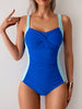 Sleeveless Color Blocked One-piece Swimsuit