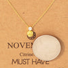 November Citrine Gem Pendant Necklace