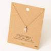 Baguette Drop Charm Necklace