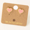 Enamel Mini Heart Stud Earrings