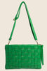 Faux Leather Basket Weave Bag