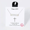 Psalm 23 4 mother of pearl bar necklace