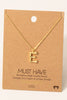 Gold Dipped Bubble Letter Pendant Necklace