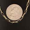 Gold Dipped Rectangle Chain Link Necklace