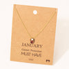 January Garnet Gem Pendant Necklace