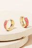 Checkered Print Mini Huggie Earrings