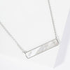 Psalm 23 4 mother of pearl bar necklace