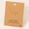 Gold Dipped Bow Tie Pendant Necklace