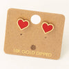 Enamel Mini Heart Stud Earrings