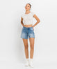 Rebecca HIGH RISE WAIST CLEAN CUT A LINE SHORTS