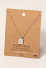 Gold Dipped Mesh Rectangle Pendant Necklace