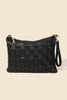 Faux Leather Basket Weave Bag