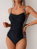 Sleeveless Color Blocked One-piece Swimsuit