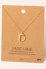 Gold Dipped Bubble Letter Pendant Necklace