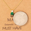 May Emerald Gem Pendant Necklace