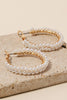 Pearl Cluster Beaded Latch Hoop Earrings