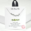 Life Goes On leaves charm necklace