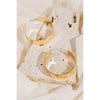 Gold Dipped 1.5 Inch Flat Hoop Earrings