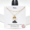 Halos Dainty Cowboy Hat Double Layered Necklace