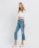 Bletilla - Mid Rise Cropped Flare Denim Jeans