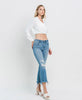 Bletilla - Mid Rise Cropped Flare Denim Jeans