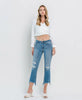 Bletilla - Mid Rise Cropped Flare Denim Jeans