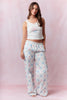 Poplin Bow with Rose Pajama Set