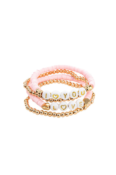 Pink Love Bracelet 4pc