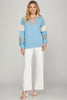 Color Block V Sweatshirt BLUE