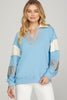 Color Block V Sweatshirt BLUE