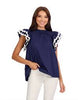 Angie Ric-Rac Top Navy