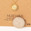 Circle Sun Shine Ray Pendant Necklace