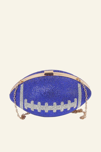 Rhinestone Encrusted Football Clutch Bag