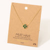 Green Clover Charm Necklace