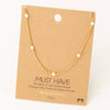 Box Chain Pearl Station Necklace