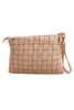 Faux Leather Basket Weave Bag