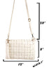 Faux Leather Basket Weave Bag