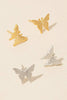 Gold Dipped Brushed Butterfly Stud Earrings