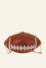 Rhinestone Encrusted Football Clutch Bag