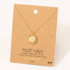 Circle Sun Shine Ray Pendant Necklace