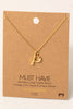 Gold Dipped Bubble Letter Pendant Necklace