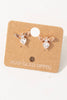 Rhinestone Bee Stud Earrings