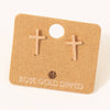 Mini Cross Post Stud Earrings